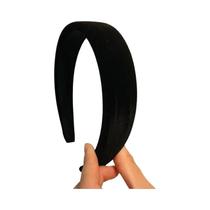 Faixa De Cabelo Feminina De Veludo Acolchoada Larga E Elástica Para Inverno - Acessório De Cabelo