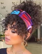 Faixa de Cabelo Feminina Estampa Paisley Boho Moda Boêmia Cor:Estampa 4