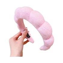 Faixa De Cabelo Feminina Estilo Coreano Com Aba Larga Cor Doce, Acessório De Moda Para Lavar O Rosto