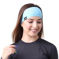 Faixa De Cabelo Feminina Headband Esporte Ciclismo Academia Maquiagem Azul Celeste