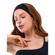 Faixa de Cabelo Fitness Testeira Poliamida Secagem Rápida Headband Tiara Elástica Esportiva