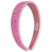 Faixa de cabelo FROG SAC Iridescent Glitter para meninas 33 cm rosa