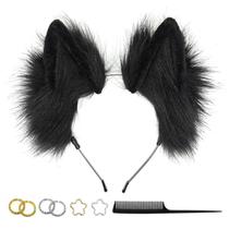 Faixa de cabelo GaliaFaya Cat Wolf Fox Dog Ears feita à mão