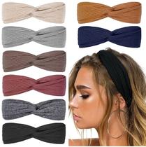 Faixa de cabelo Huachi para cabelos femininos, 8 peças elásticas Faixa de cabelo Huachi para cabelos femininos, 8 peças elásticas