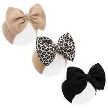 Faixa de cabelo Lanmerry, 3 peças, laços para bebês e meninas, 15 cm, estampa de leopardo Faixa de cabelo Lanmerry, 3 peças, laços para bebês e meninas, 15 cm, estampa de leopardo