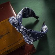 Faixa De Cabelo Larga De Algodão Com Estampa Floral Para Mulheres, Acessório De Cabelo Étnico Macio