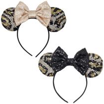 Faixa de cabelo LIHELEI Leopard Minnie Mouse Ears 2 unidades Faixa de cabelo LIHELEI Leopard Minnie Mouse Ears 2 unidades