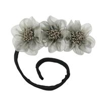 Faixa De Cabelo Longa Elegante Para Mulheres Com Flor De Chiffon, Acessório De Cabelo Moderno E