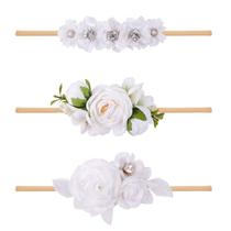 Faixa de cabelo mligril Baby Girl Floral, 3 peças de 1 a 6 anos