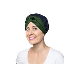 Faixa de Cabelo Turbante Verde e Touca Redinha Preta Cozinha