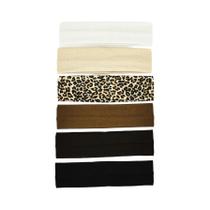 Faixa De Cabelo Unissex 6 Peças Com Estampa De Leopardo Em Cores Sólidas Para Esportes, Yoga, Faixa De Cabelo Unissex 6 Peças Com Estampa De Leopardo Em Cores Sólidas Para Esportes, Yoga,