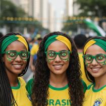 faixa de cabelo verde e amarelo 3 presente feminino