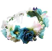 Faixa de cabelo Vivivalue Fairy Flower Crown Azul 45cm
