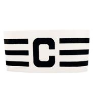 Faixa de Capitão Braçadeira de Futebol Branca e Preta Estilo Boleiro