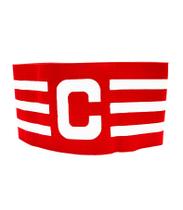 Faixa de Capitão Braçadeira de Futebol Vermelha e Branca Estilo Boleiro Faixa de Capitão Braçadeira de Futebol Vermelha e Branca Estilo Boleiro