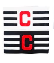 Faixa de Capitão Futebol Tricolor Kit 2 Unidades Elástica e Ajustável