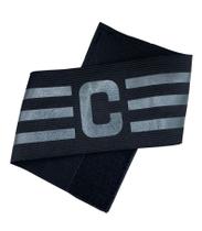 Faixa de Capitão Preta e Cinza Elástica e Ajustável Estilo Boleiro Faixa de Capitão Preta e Cinza Elástica e Ajustável Estilo Boleiro