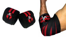 Faixa de Cotovelo -PAR - Elástica Alta Compressão Academia - CARBONFIT