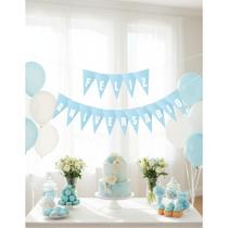 Faixa de Feliz Aniversário para Festas Aniversários Decorativas