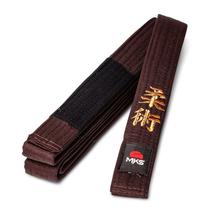 Faixa de Jiu-Jitsu MKS Bordada - Marrom/Ponta Preta (modelo 2019)