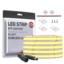 Faixa de LED BTF-LIGHTING FCOB 528LED/m 16,4 pés branco quente 2700K