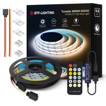 Faixa de LED BTF-LIGHTING FCOB COB CCT 12V 640LED/m 5m RF regulável