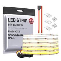 Faixa de LED BTF-LIGHTING FCOB COB CCT IP65 5m 640LED/m 3000K-6000K