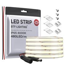 Faixa de LED BTF-LIGHTING FCOB COB IP65 480LED/m 9W/m 5m branca natural