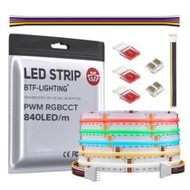 Faixa de LED BTF-LIGHTING FCOB COB RGBCCT 16,4 pés 840 LED/m DC24V