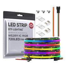 Faixa de LED BTF-LIGHTING FCOB WS2811 IC RGB 720LED/m 5m
