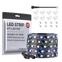 Faixa de LED BTF-LIGHTING IP68 à prova d'água WS2811 RGB 16,4 pés