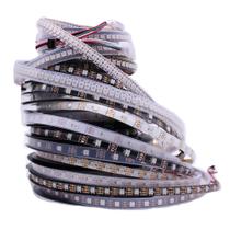 Faixa De LED Inteligente De 1m/5m WS2812B 30/60/144 Pixels Preto Branco PCB IP30/IP65/IP67 DC5V