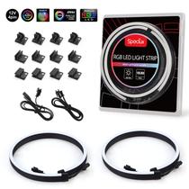Faixa de LED RGB para PC Speclux NEON para conectores RGB de 12 V e 4 pinos Faixa de LED RGB para PC Speclux NEON para conectores RGB de 12 V e 4 pinos