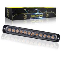 Faixa de Luz Lateral para Caminhão - Ultrafina com 12 LEDs - Sinal Estroboscópico 12-24V