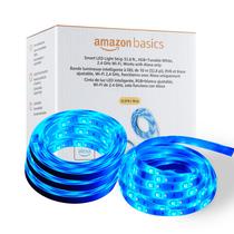 Faixa de luz LED inteligente Amazon Basics 10m RGB + branca ajustável