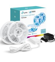 Faixa de luz LED Kasa Smart RGB de 32,8 pés (2 x 5 m) com Wi-Fi Faixa de luz LED Kasa Smart RGB de 32,8 pés (2 x 5 m) com Wi-Fi