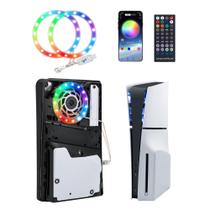 Faixa de luz LED Mcbazel RGB para console PS5/PS5 Slim/PS5 PRO Faixa de luz LED Mcbazel RGB para console PS5/PS5 Slim/PS5 PRO