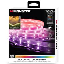 Faixa de luz LED Monster multicolorida multibranca de 5 m com controle remoto