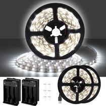 Faixa de luz LED NEWREACH 5m Caixa de bateria branca USB Faixa de luz LED NEWREACH 5m Caixa de bateria branca USB