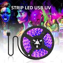 Faixa De Luz LED UV Preta 395-405nm Flexível 2835 SMD Glow Party Ribbon DC 5V