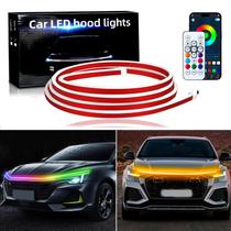Faixa de luzes do capô do carro JMTBNO 2,4 m LED multicolorido 12V IP68 Faixa de luzes do capô do carro JMTBNO 2,4 m LED multicolorido 12V IP68