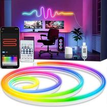 Faixa De Néon LED RGBIC 5V USB 1-5M IP65 Bluetooth App Remoto DIY Fita De Iluminação Neon