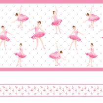Faixa de Parede Bailarina Infantil Rosa 12mx15cm