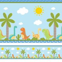 Faixa de Parede Dinossauro Baby 2 Quarto de Menino 5mx10cm