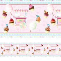 Faixa de Parede Doces Candy Colors Infantil 15cmx3m