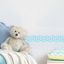 Faixa de Parede Nuvens em Azul para Quarto Infantil 5mx10cm Faixa de Parede Nuvens em Azul para Quarto Infantil 5mx10cm