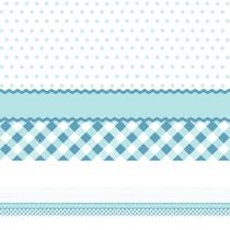 Faixa de Parede para Quarto de Bebê Xadrez Poá Azul 5mx10cm Faixa de Parede para Quarto de Bebê Xadrez Poá Azul 5mx10cm