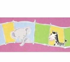 Faixa de Parede Safari Friends Infantil Colorido SF6928