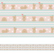 Faixa de Parede Ursinhos para Quarto de Bebê 6mx15cm Faixa de Parede Ursinhos para Quarto de Bebê 6mx15cm