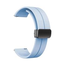 Faixa de relógio de silicone com fecho tipo D magnético de 20 mm 22 mm para Samsung Galaxy Watch